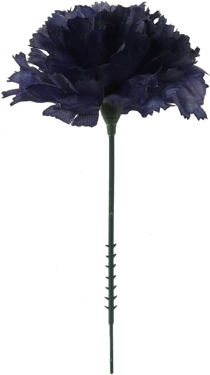 Premium Navy Blue Artificial Carnations - 50-Pack Lush, Lifelike Floral Picks, Perfect for Home Decor, Weddings, Crafts & Gifts - Top-Rated, Elegant Faux Flowers